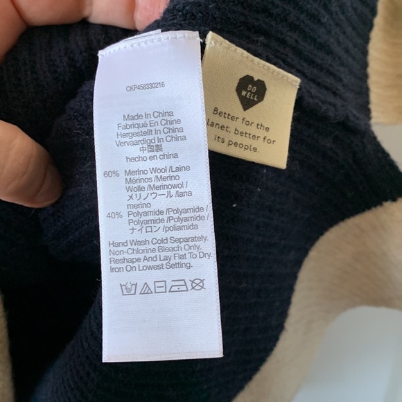 Madewell Glenbrook pull over color block sweater, size L - Picture 11 of 11